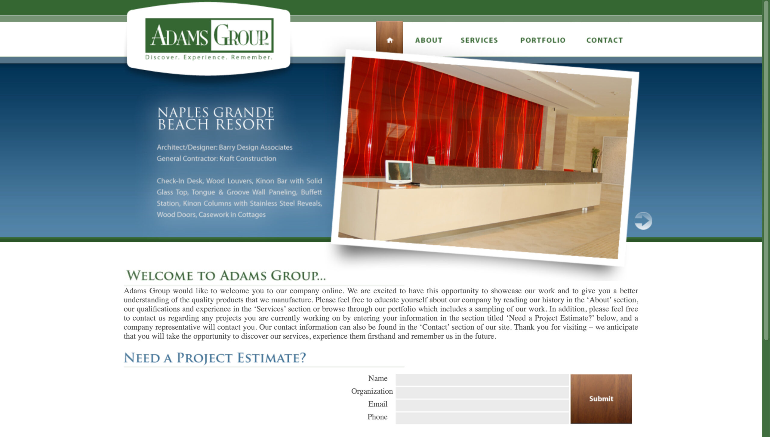Adams_group_Custo_Cabinetry_website_design